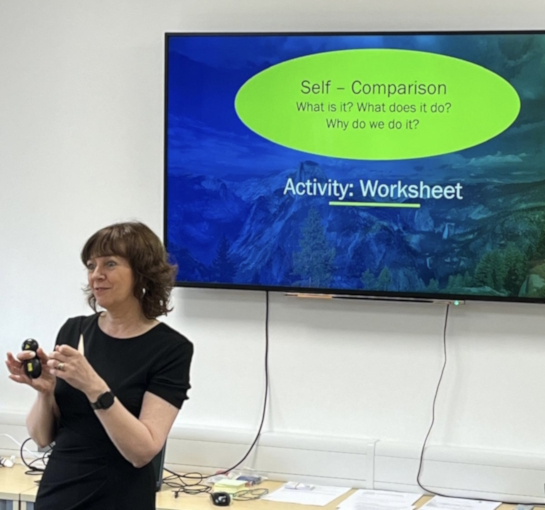 A picture of Gillian Airey Goodwin training student teachers